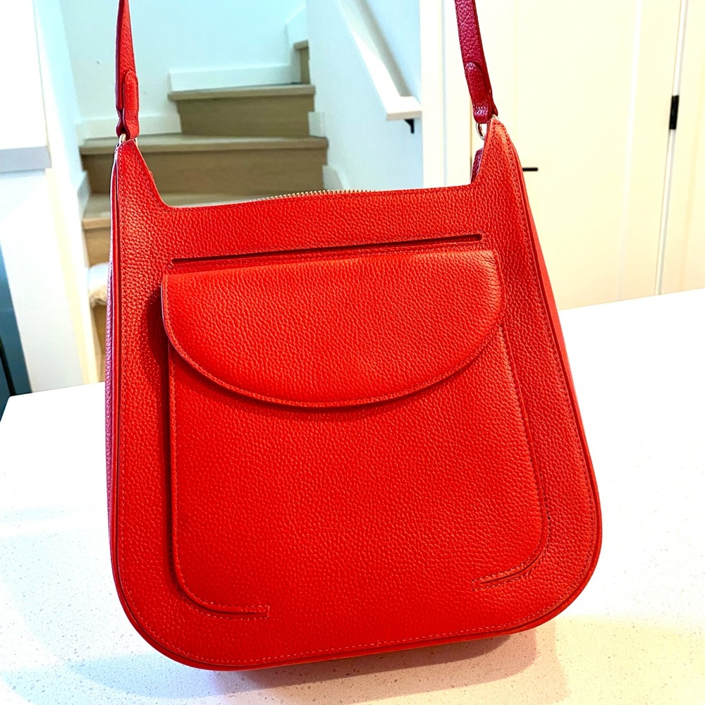 Nordstrom brand, leather crossbody bag.